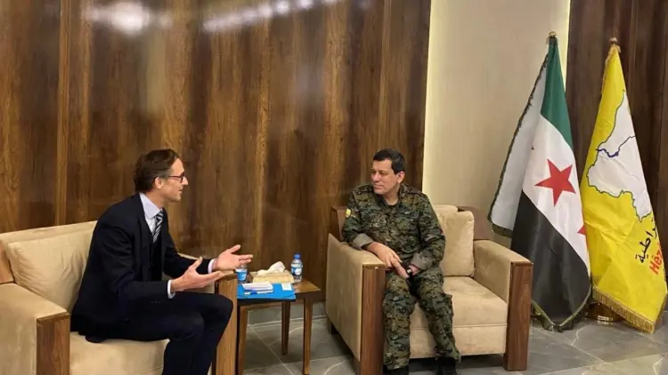 Alman yetkili Tunkel, Mazlum Abdi ile  görüstü