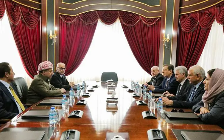 Serok Barzanî li gel sandeya ENKSyê civiya