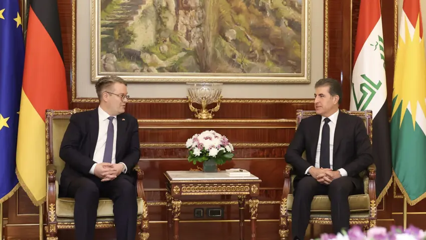 Nêçîrvan Barzanî pêswazî li Wezîrê Alman Tobias Lindner kir